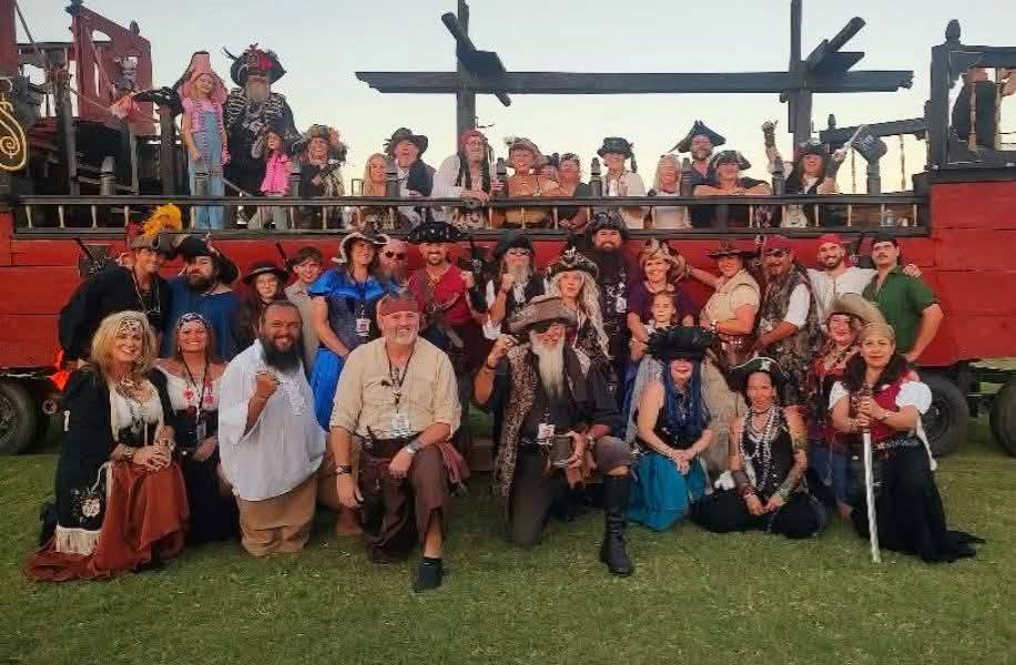 Pirates of the White Sands ship float